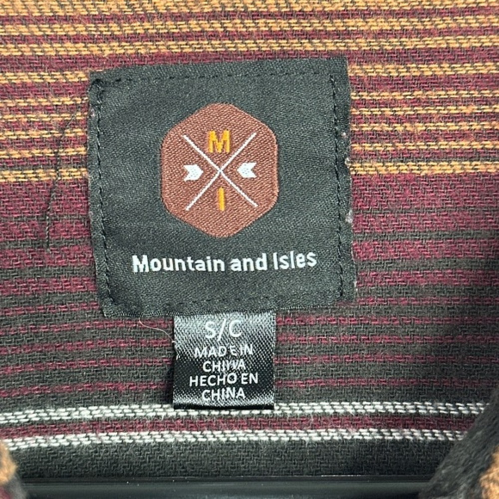 Mountain And Isles Shacket Mens Small Aztec Striped Long Sleeve Button Casual - Picture 4 of 5